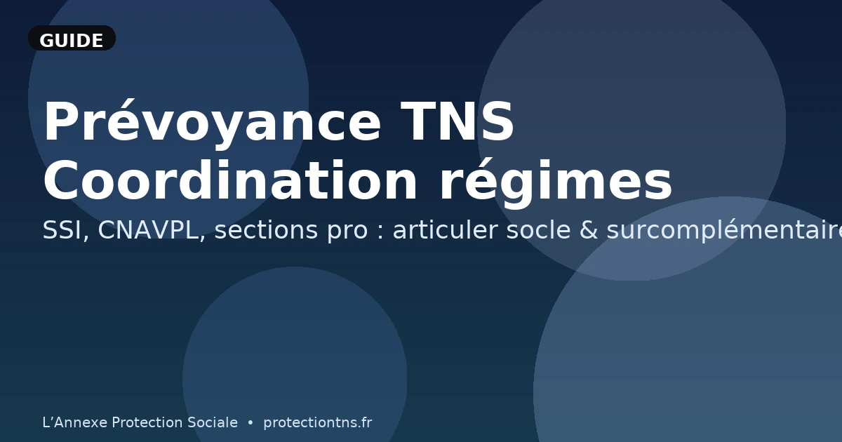 Prévoyance TNS : coordination avec le régime obligatoire