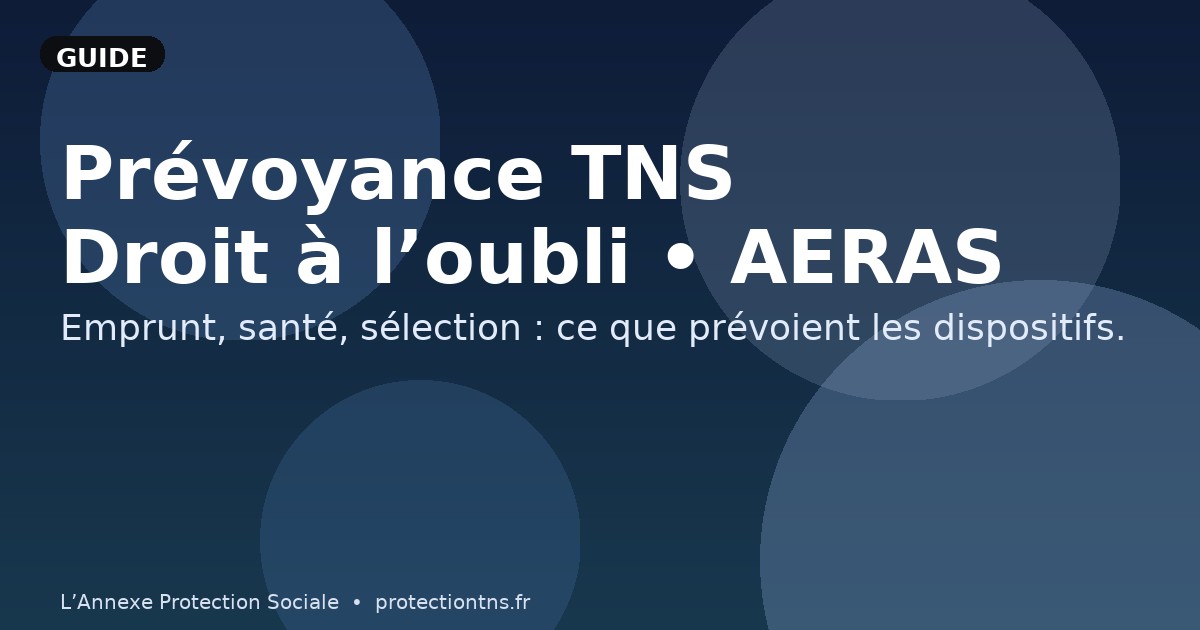 Prévoyance TNS : droit à l’oubli et convention AERAS