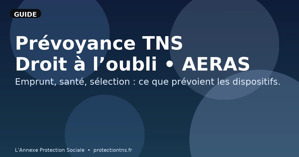 Prévoyance TNS : droit à l’oubli et convention AERAS