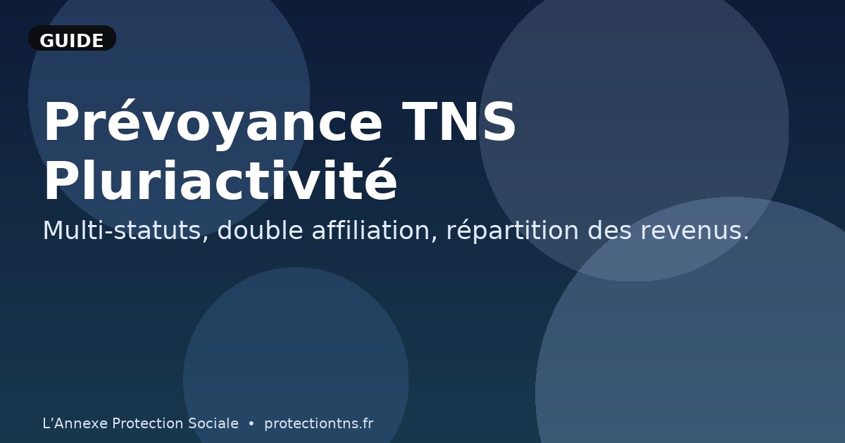 Prévoyance TNS : pluriactivité & multi-statuts