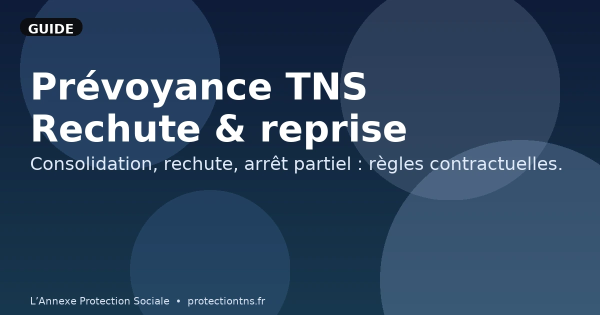 Prévoyance TNS : rechute, reprise & consolidation